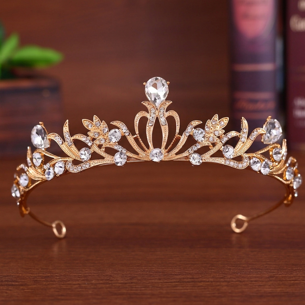 Women'S Hair Accessories Wedding - Crystal Wedding Tiaras And Crowns Rhinestone
