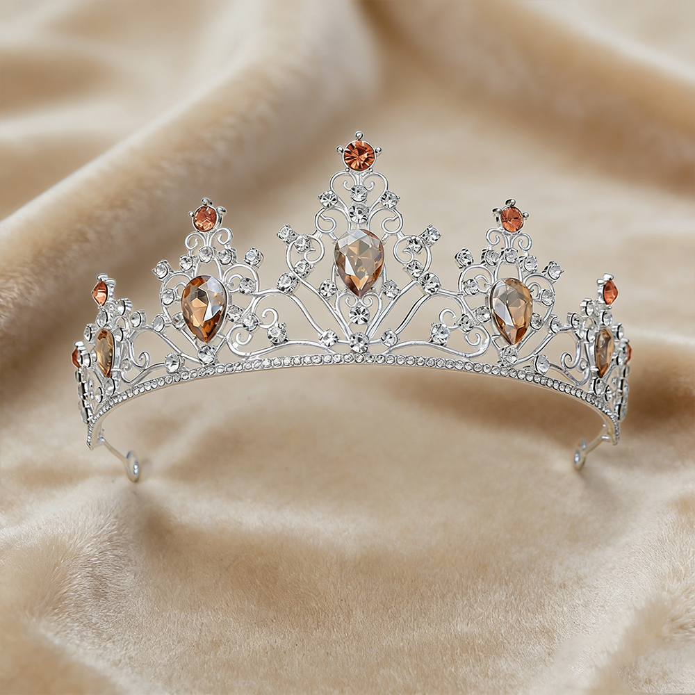 Women'S Hair Accessories Wedding - European Style Bridal Crown with Rhinestones