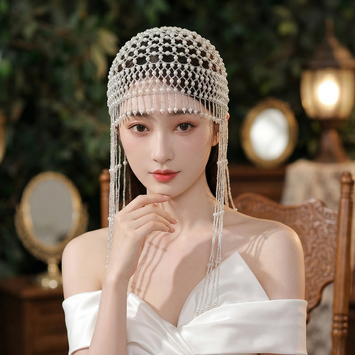 Luxury Pearls Beaded Headwrap  - Women'S Hair Accessories Wedding recension och pris