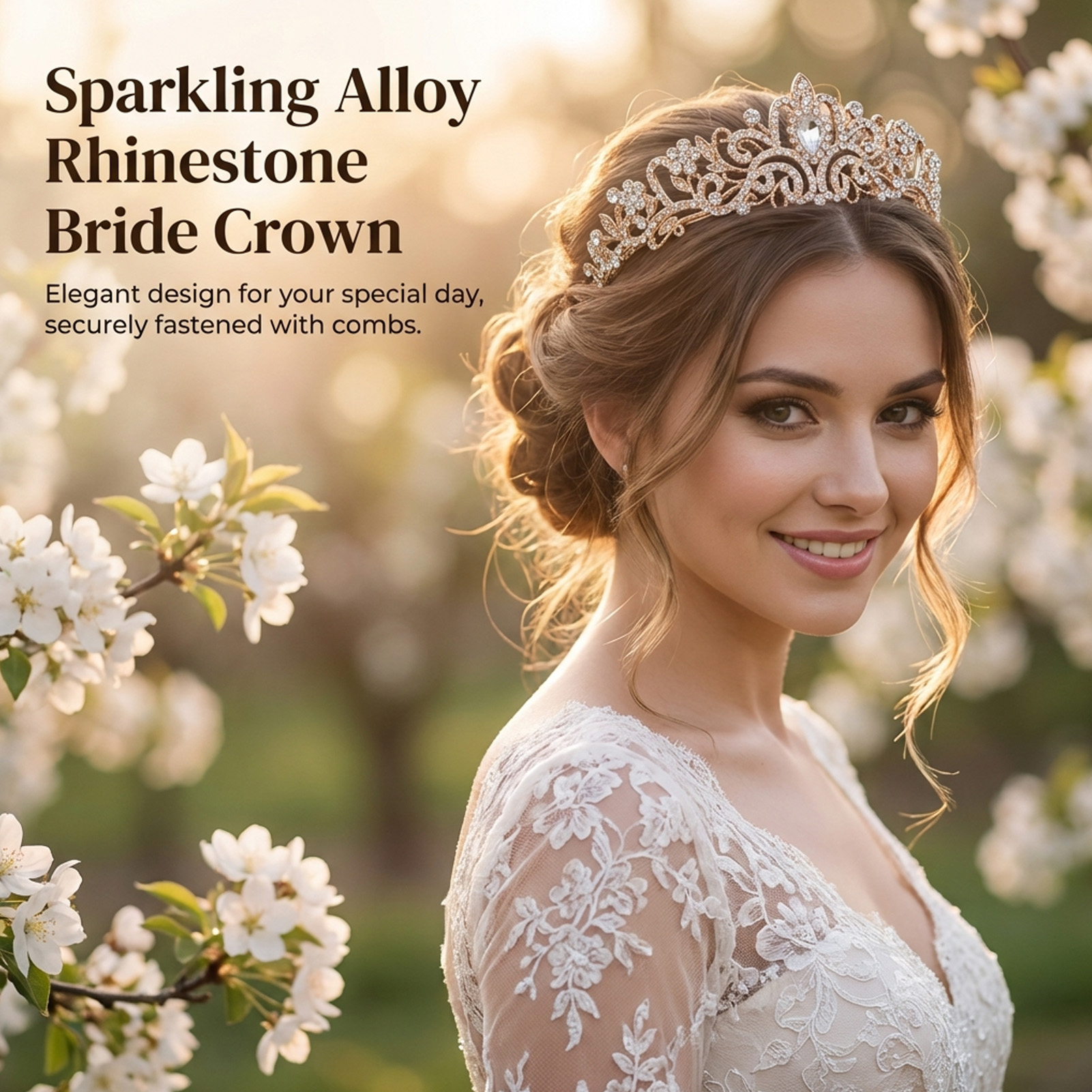 Elegant Bridal Crown Sparkly R - Women'S Hair Accessories Wedding recension och pris