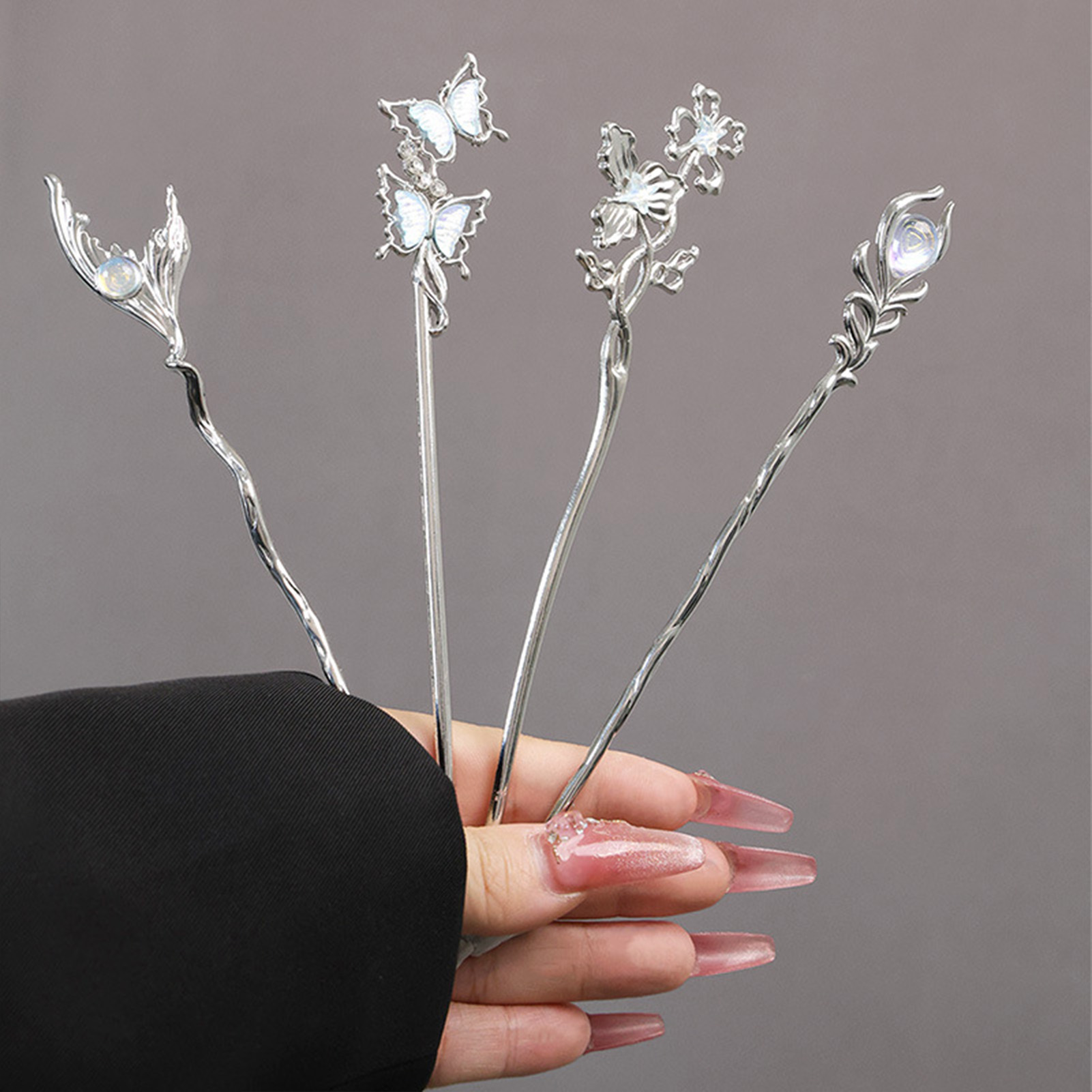 Silver Color Alloy Hair Sticks - Pearl Hair Pin recension och pris