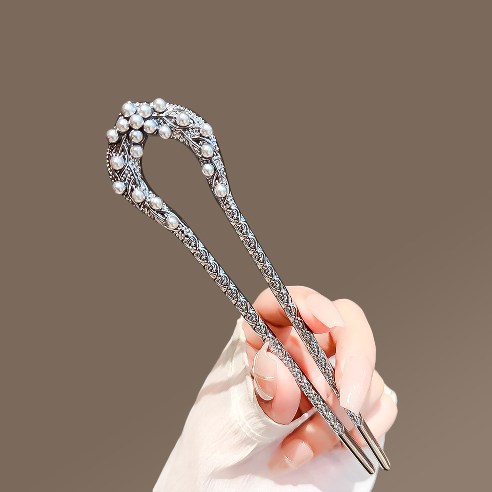 Fashion Metal U Shape Hair Cli - Pearl Hair Pin recension och pris