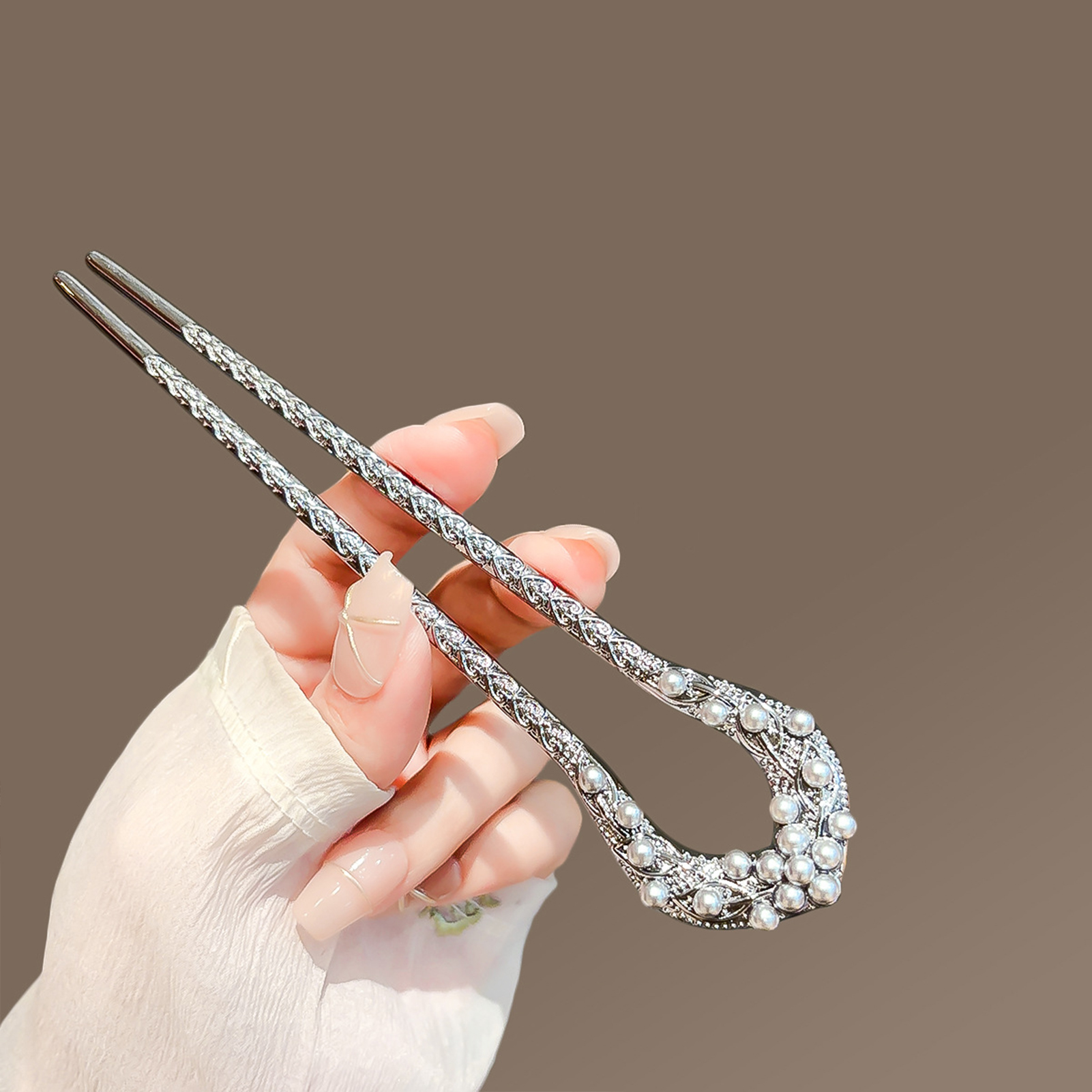 Fashion Metal U Shape Hair Cli - Pearl Hair Pin recension och pris