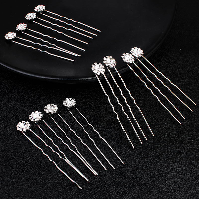 12PK/Set Fashion Rhinestone Fl - Pearl Hair Pin recension och pris
