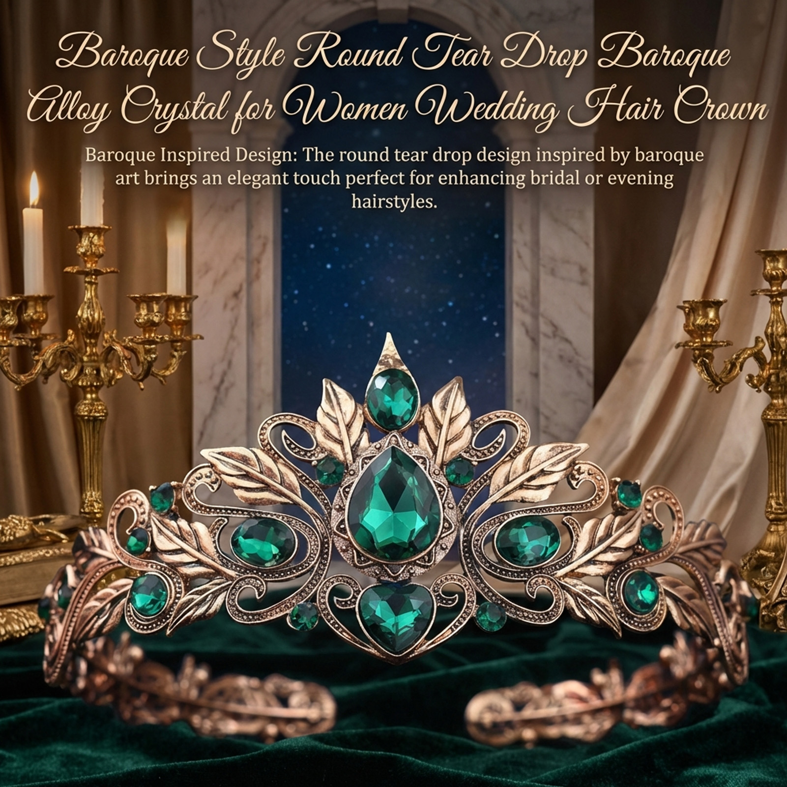 Baroque Style Round Tear Drop  - Women'S Hair Accessories Wedding recension och pris