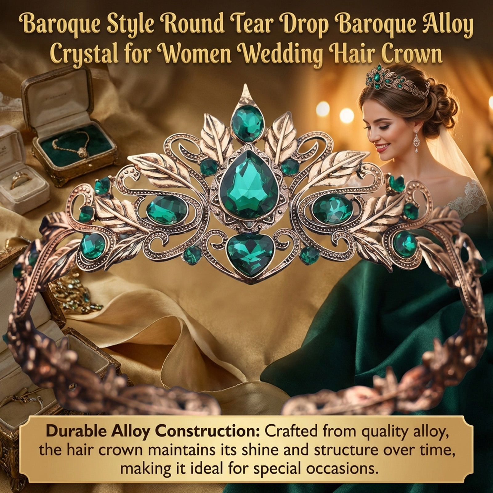 Baroque Style Round Tear Drop  - Women'S Hair Accessories Wedding recension och pris