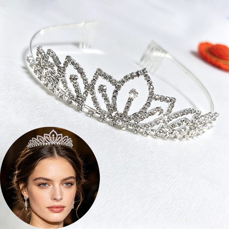 Silver Color Sparkling Rhinest - Women'S Hair Accessories Wedding recension och pris
