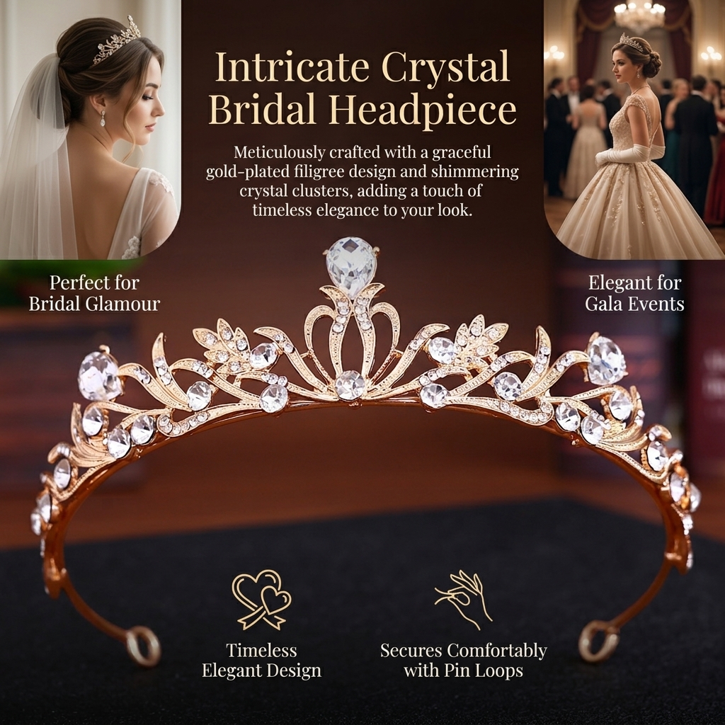 Crystal Wedding Tiaras And Cro - Women'S Hair Accessories Wedding recension och pris