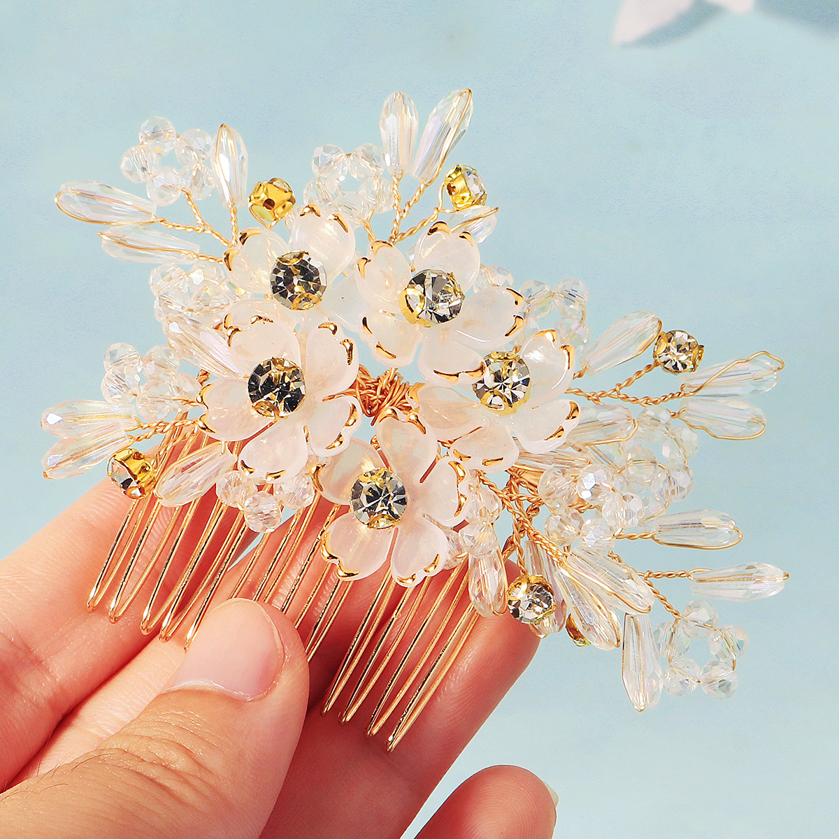 Hair Comb Crystal Flower Beade - Women'S Hair Accessories Wedding recension och pris