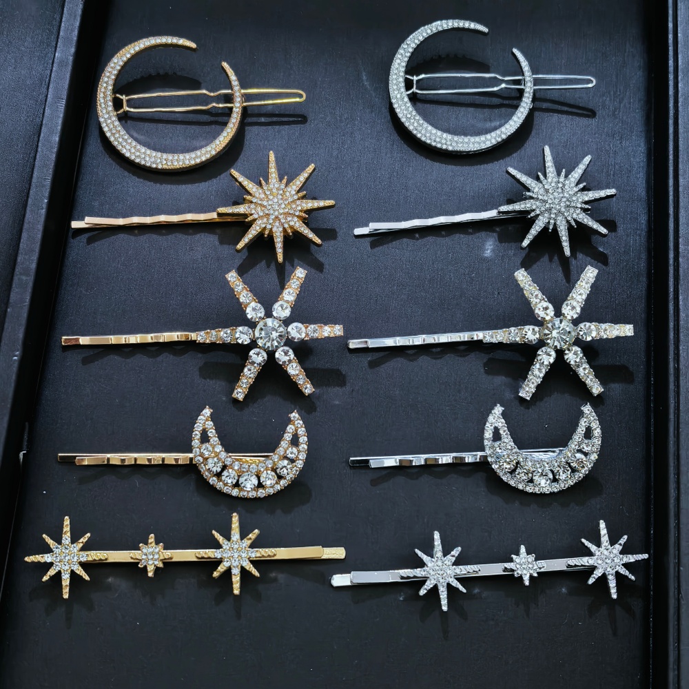 3/4 pcs set Crystal Star Hairp - Women'S Hair Accessories Wedding recension och pris