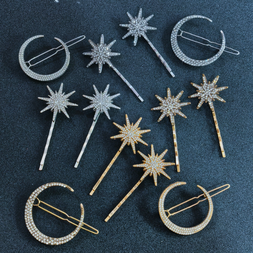 3/4 pcs set Crystal Star Hairp - Women'S Hair Accessories Wedding recension och pris
