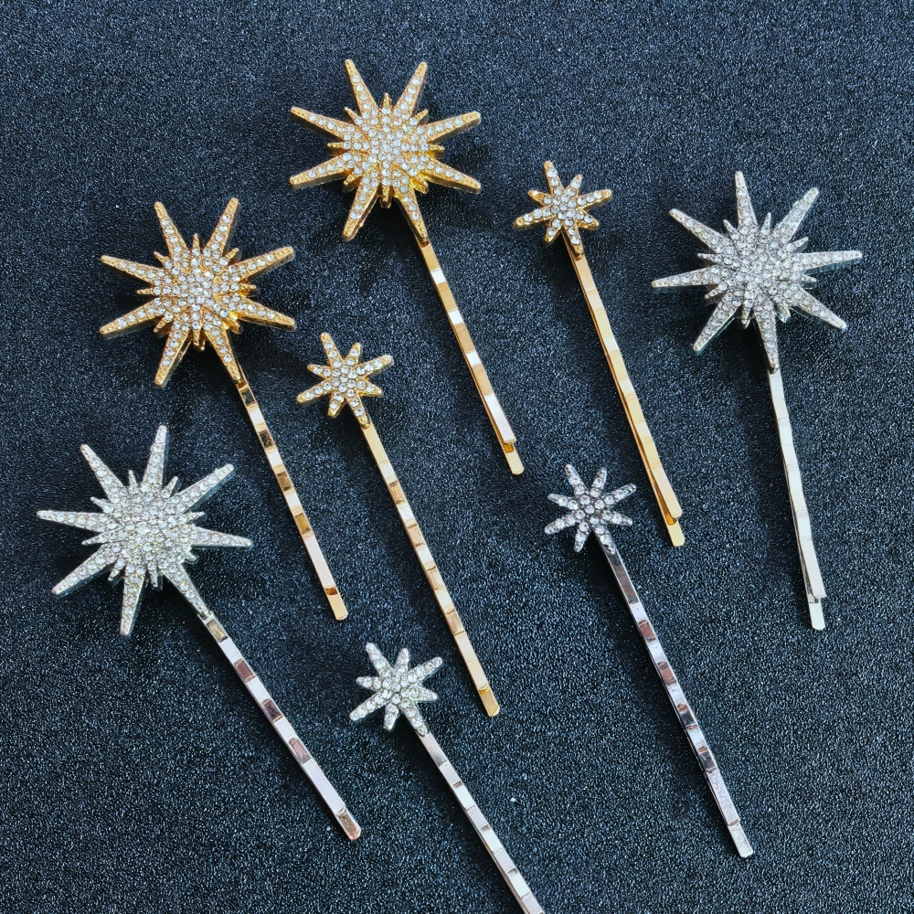 3/4 pcs set Crystal Star Hairp - Women'S Hair Accessories Wedding recension och pris