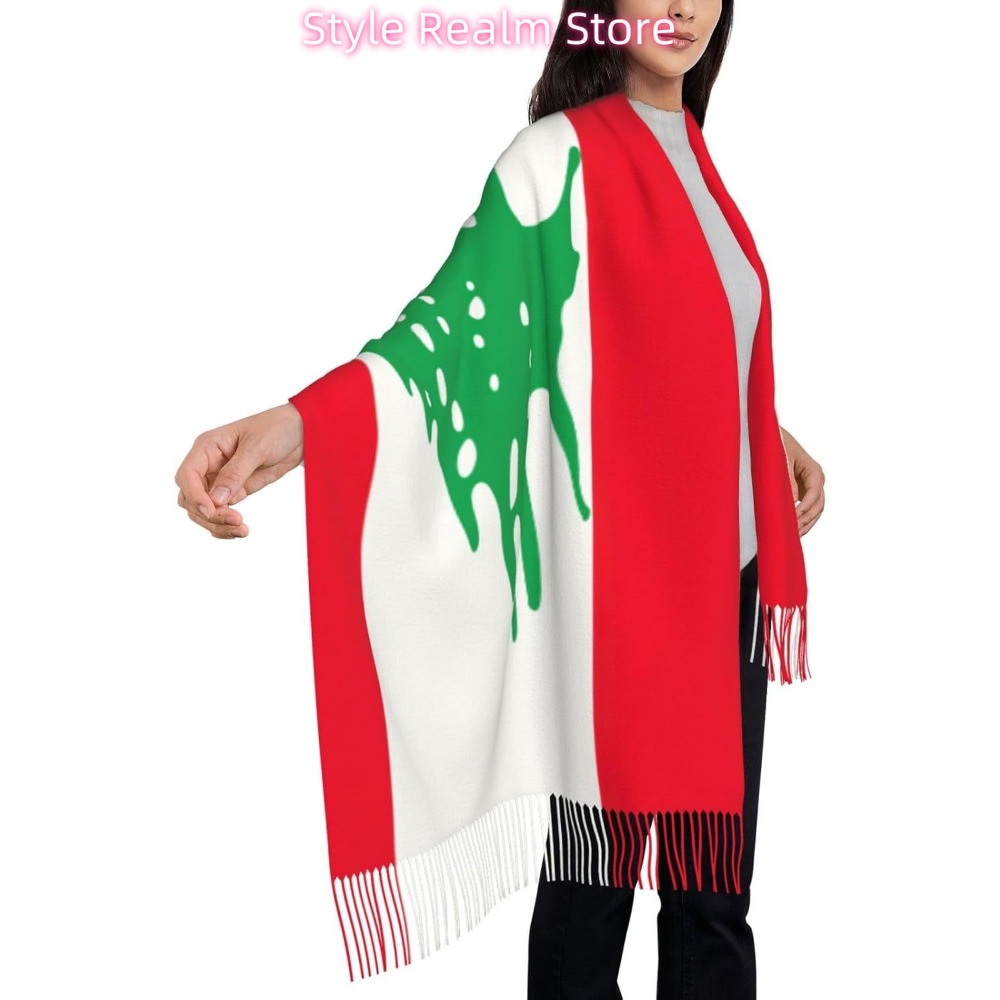 Flag Of Lebanon Print Polyeste - Women Accessories Lebanon recension och pris