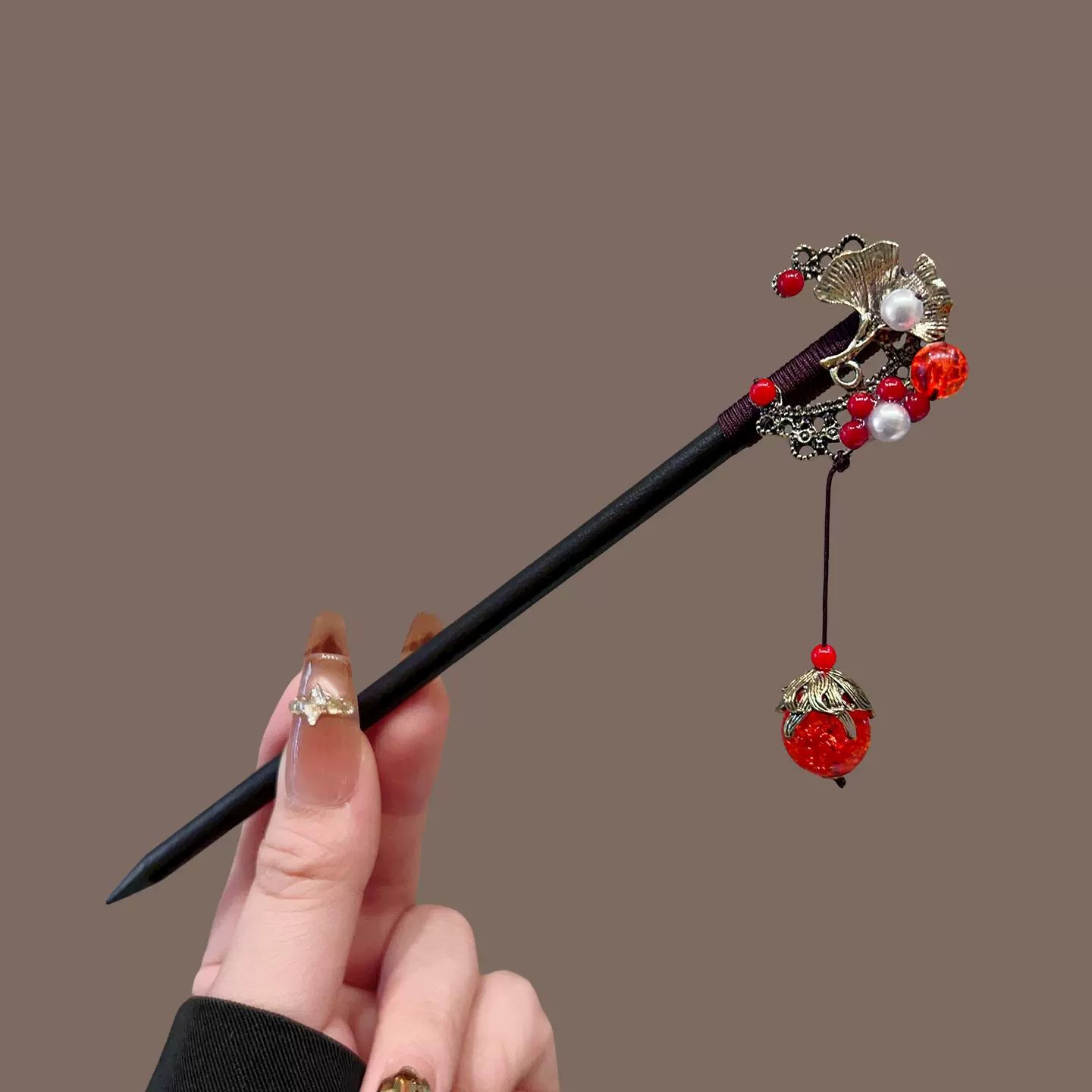 Antique Wooden Hairpin Women's - Pearl Hair Pin recension och pris