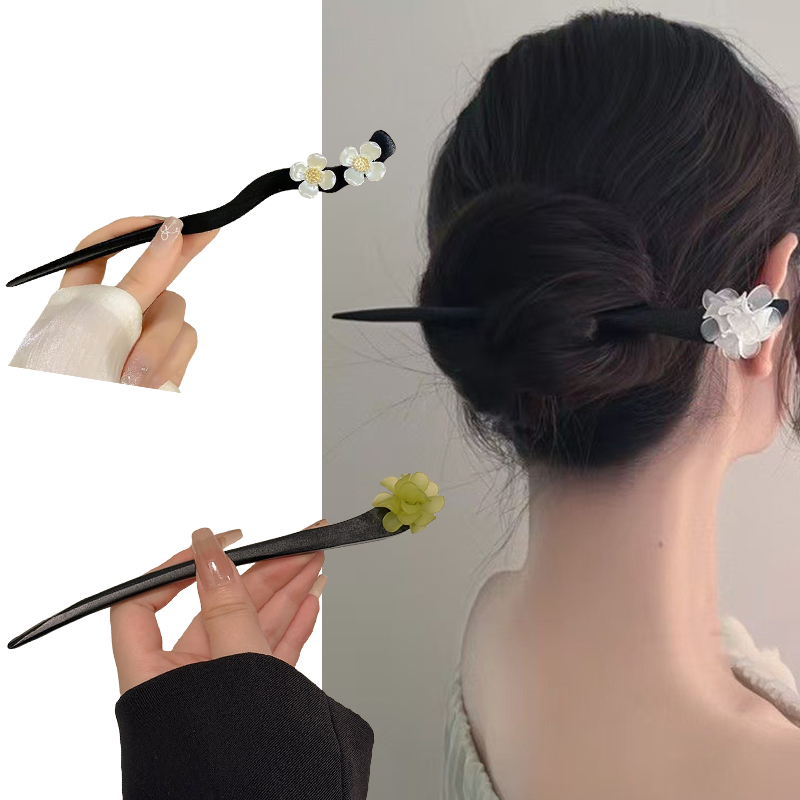 Vintage Chinese Style Wooden F - Pearl Hair Pin recension och pris