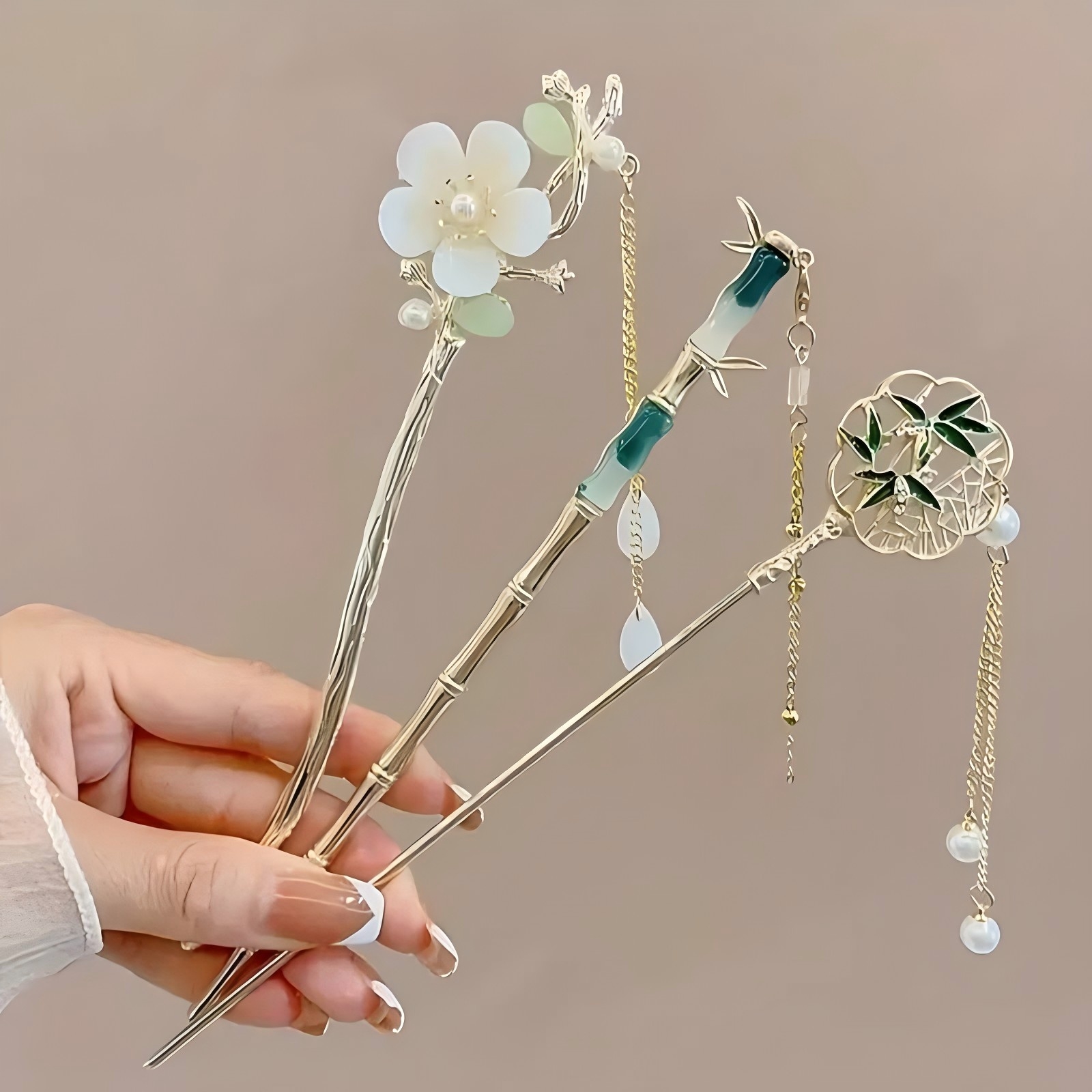1/6pcs Elegant Chinese Style T - Pearl Hair Pin recension och pris