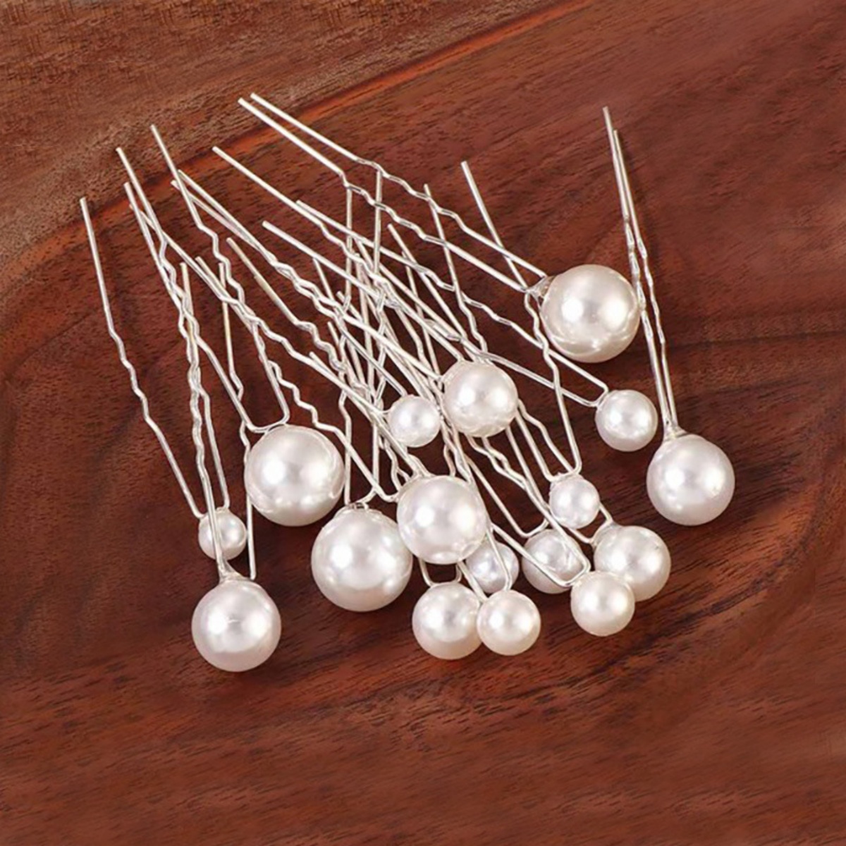 18pcs Bridal Hairpin U-Shaped  - Pearl Hair Pin recension och pris