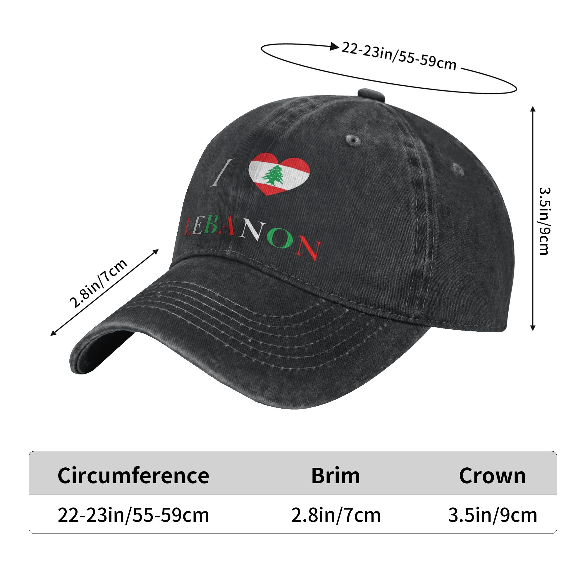 Lebanon Flag Heart Trucker Hat - Women Accessories Lebanon recension och pris