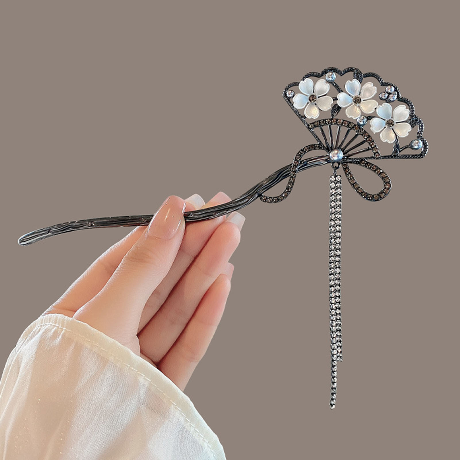 Vintage Flower Fan Shaped Hair - Pearl Hair Pin recension och pris